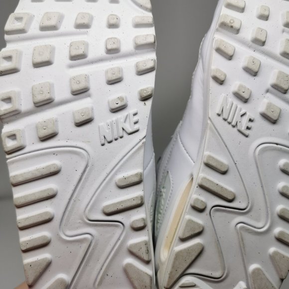 Nike Air Max 90 Premium White Athletic Sneakers - Picture 13 of 14